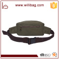 Vintage Canvas Messenger Waist Hiking Travel Zipper Canvas Waist Bag